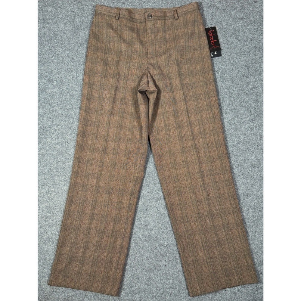 Rafaella Petites Brown Glen Plaid 2-Way Stretch Dress Pants 6P PN2671